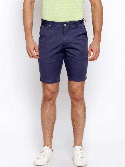 

Park Avenue Men Blue Solid Regular Fit Regular Shorts