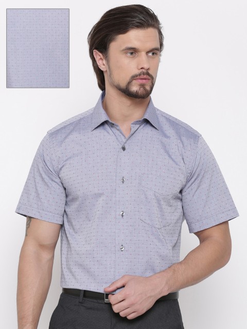 

Van Heusen Men Blue Regular Fit Self Design Formal Shirt