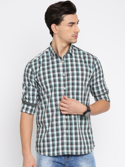 

Nature Casuals Men Blue & White Slim Fit Checked Casual Shirt