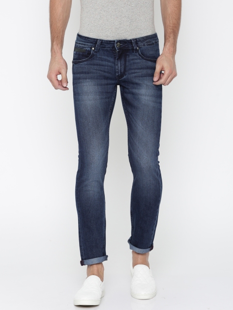 

American Bull Men Blue Skinny Fit Mid-Rise Clean Look Stretchable Jeans