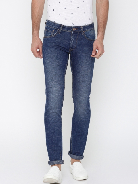 

American Bull Men Blue Skinny Fit Mid-Rise Clean Look Stretchable Jeans
