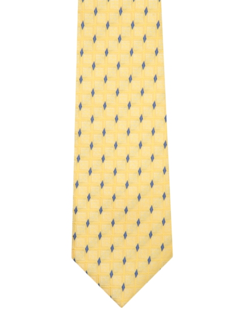 

Tossido Yellow Woven Design Broad Tie