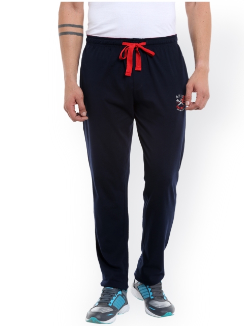 

AVOQ Navy Slim Fit Track Pants, Navy blue