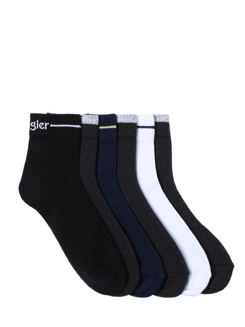 

Wrangler Men Pack of 6 Assorted Ankle-Length Socks, Multi