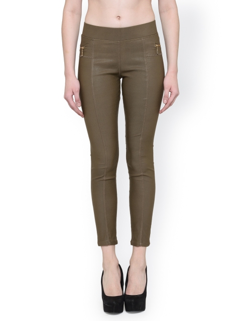 

Westwood Brown Washed Skinny Fit Jeggings