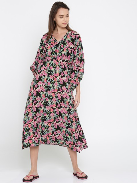 

The Kaftan Company Multicoloured Printed Cover-Up Dress TP_PY_ORNAMDP01, Multi