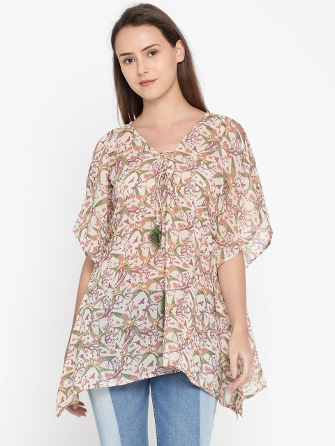 

The Kaftan Company Beige Printed Cover-Up Dress TP_PY_VIRAGO02