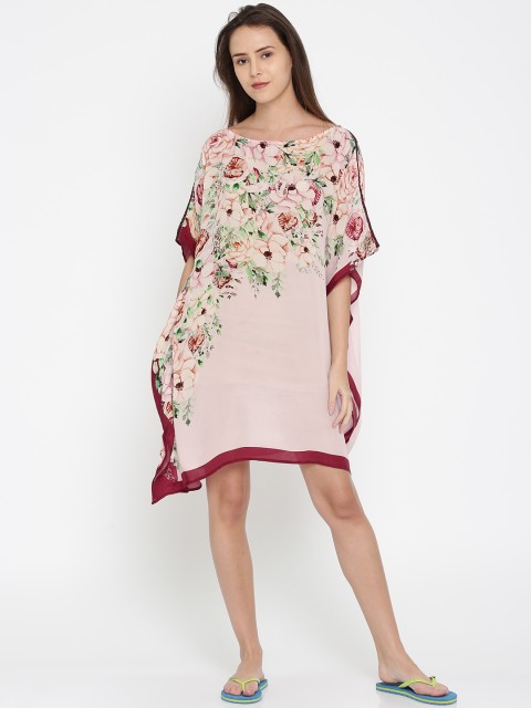 

The Kaftan Company Pink Floral Print Kaftan Cover-Up Dress TP_VS_FLORADP01