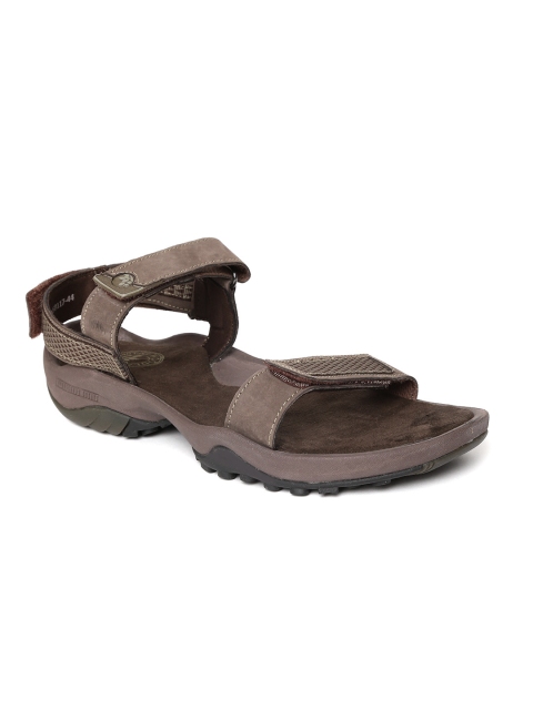 

Woodland Men Brown Patterned Leather Sandals