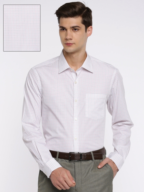 

Arrow Men White Slim Fit Checked Formal Shirt