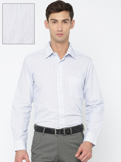 

Arrow Men White & Blue Regular Fit Checked Formal Shirt