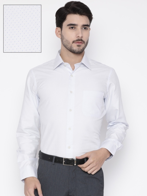 

Arrow Men White Regular Fit Self Design Formal Shirt