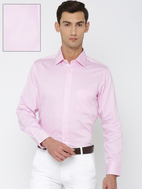 

Arrow Men Pink & White Regular Fit Striped Formal Shirt