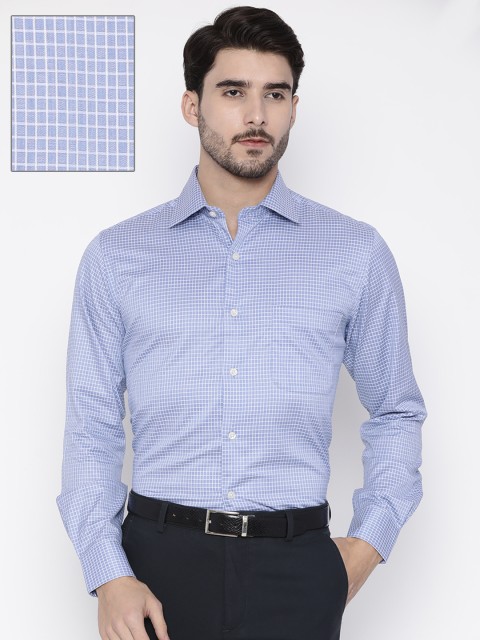 

Arrow Men Blue & White Regular Fit Checked Formal Shirt