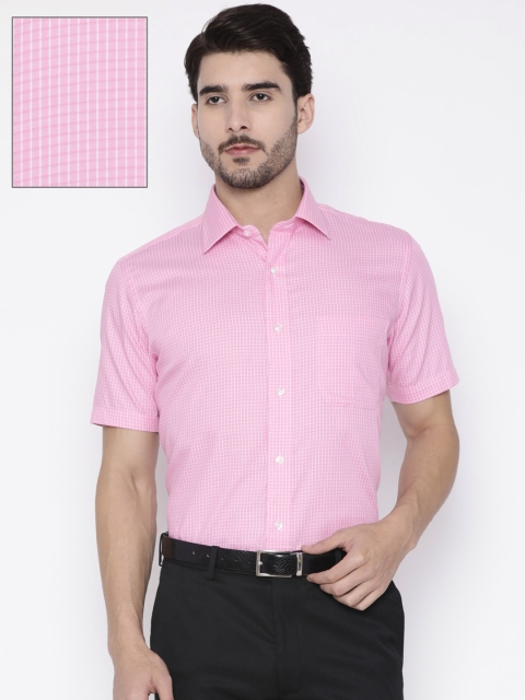 

Arrow Men Pink & White Regular Fit Checked Formal Shirt