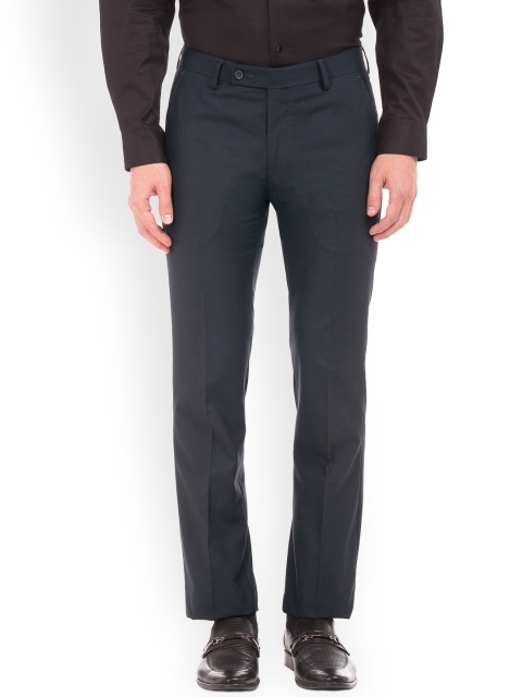 

Arrow Men Navy Blue Slim Fit Solid Formal Trousers