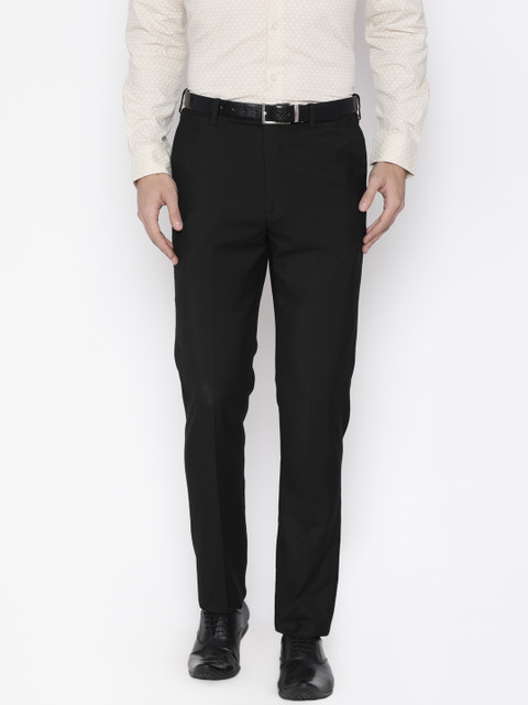 

Arrow Men Black Tapered Fit Autoflex Formal Trousers