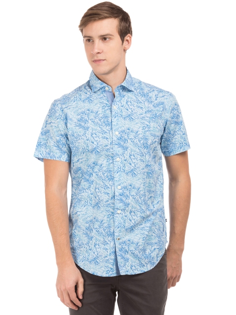 

Nautica Men Blue Tailored Fit Printed Casual Shirt