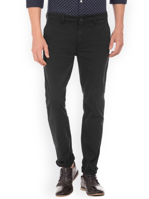 

Nautica Men Black Slim Fit Solid Regular Trousers