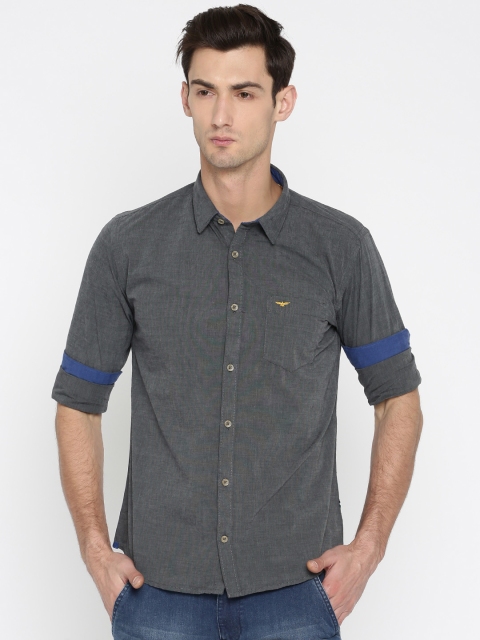 

Park Avenue Men Charcoal Slim Fit Solid Formal Shirt