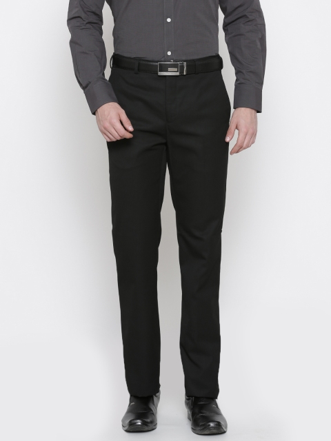 

Raymond Men Black Regular Fit Solid Formal Trousers