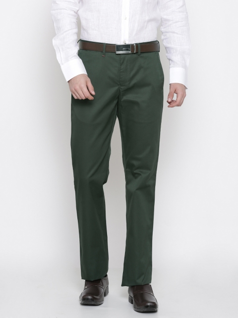 

Raymond Men Green Regular Fit Solid Formal Trousers