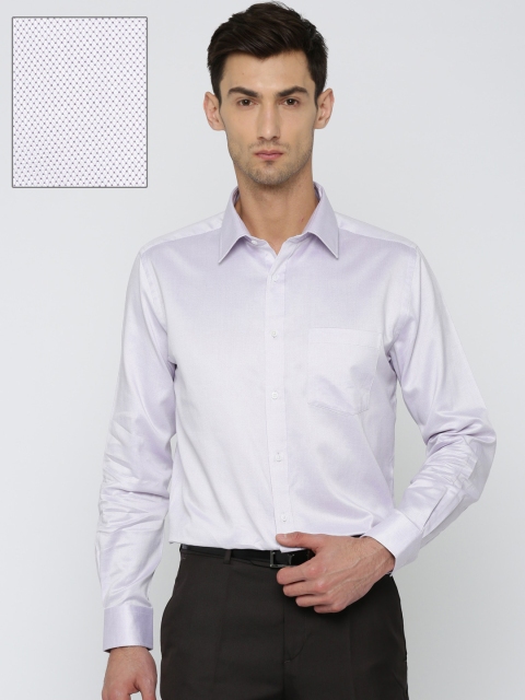 

Park Avenue Men Purple & White Regular Fit Self Design Formal Shirt