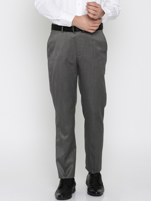 

Park Avenue Men Grey Slim Fit Solid Formal Trousers