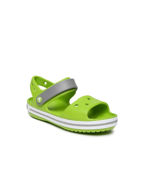 

Crocs Unisex Green & Grey Colourblocked Clogs