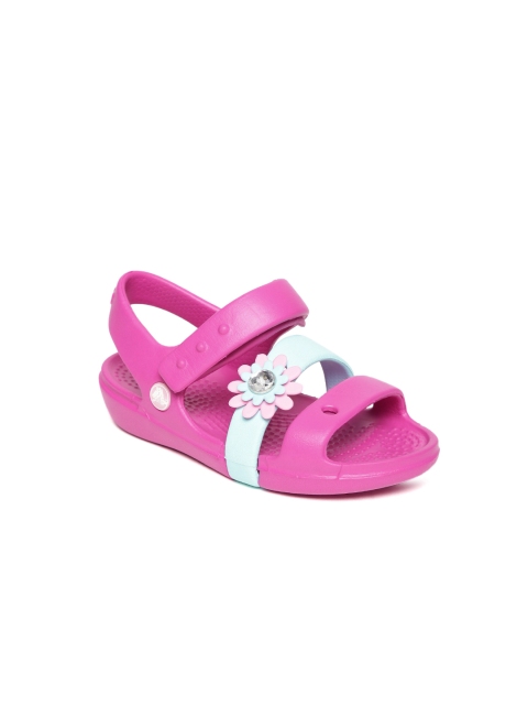 

Crocs Keeley Girls Purple Solid Open Toe Flats