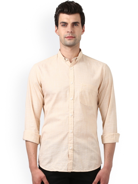 

ColorPlus Men Beige Tailored Fit Solid Casual Shirt