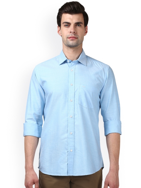 

ColorPlus Men Blue Tailored Fit Solid Casual Shirt