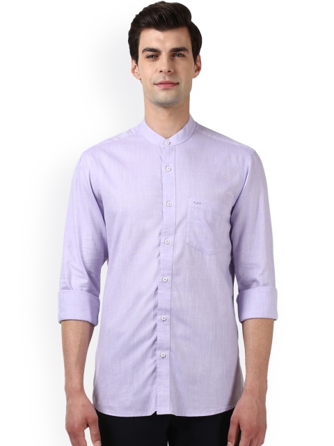 

ColorPlus Men Purple Tailored Fit Solid Casual Shirt