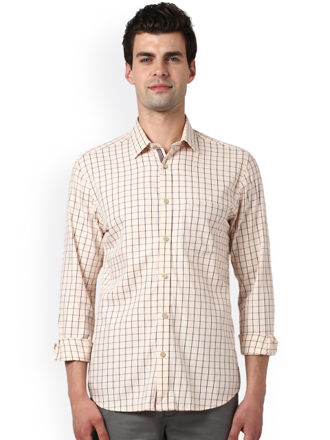 

ColorPlus Men Beige Tailored Fit Checked Casual Shirt