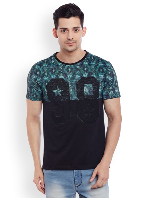

Wear Your Mind Men Black Printed Round Neck T-shirt