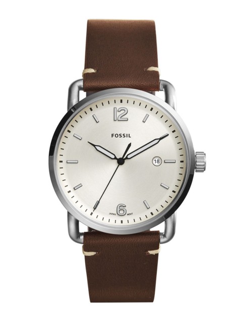 

Fossil Men Cream-Coloured & Brown Analogue Watch FS5275