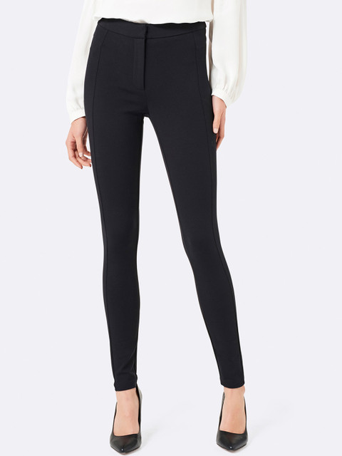

Forever New Women Black Straight Fit Solid Regular Trousers