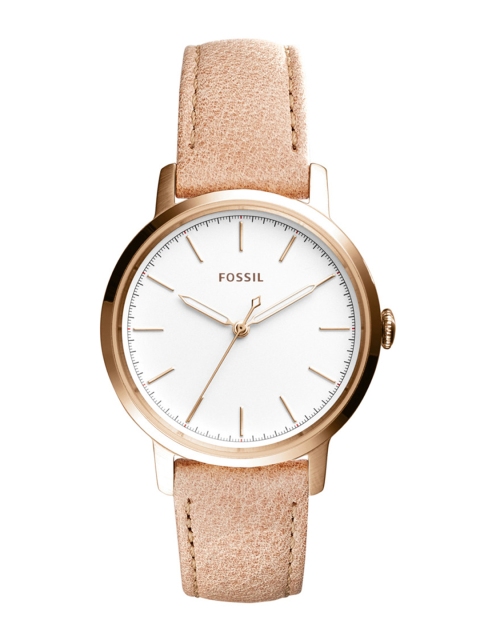 

Fossil Women White & Brown Analogue Watch ES4185