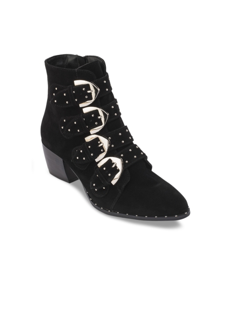 

Truffle Collection Women Black Solid Heeled Boots