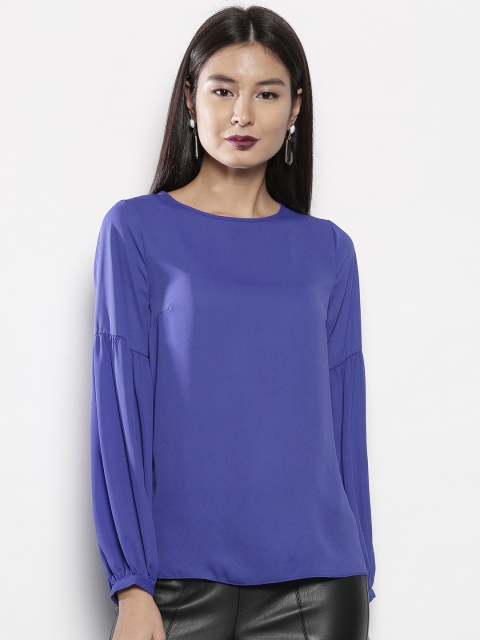 

DOROTHY PERKINS Women Blue Solid Top
