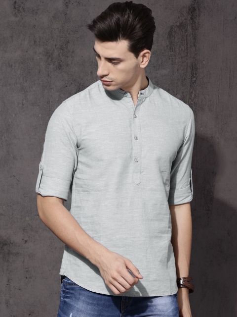 

Roadster Men Grey Regular Fit Solid Casual Shirt