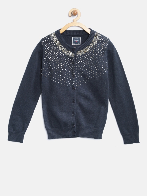 

Lee Cooper Girls Navy Sequinned Cardigan, Navy blue