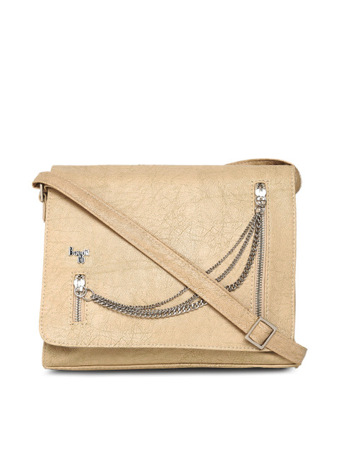 

Baggit Beige Sling Bag with Chain Detail