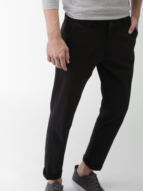 

Mast & Harbour Men Black Skinny Fit Solid Chinos