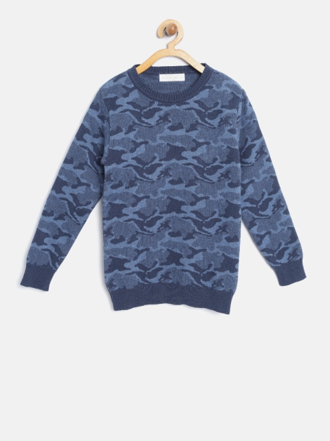 

Octave Boys Blue Self Design Pullover
