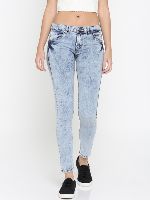 

People Women Blue Slim Fit Mid-Rise Clean Look Stretchable Jeans