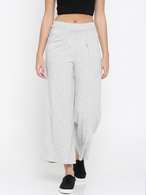 

People Women Grey Flared Solid Palazzos