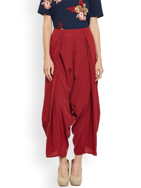 

Popnetic Women Maroon Relaxed Flared Solid Jodhpuris