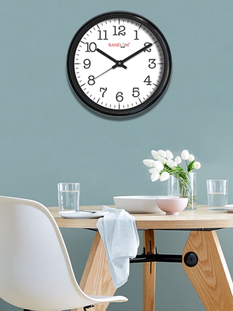 

RANDOM White Round Solid Analogue Wall Clock