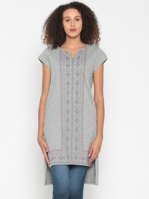 

People Grey Printed Tunic